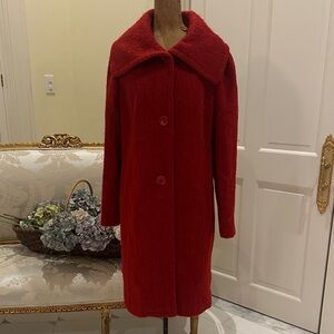 NWOT Talbots winter wool beautiful red coat, size 10
